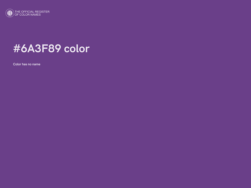 #6A3F89 color image