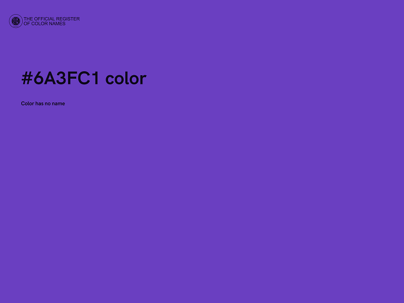 #6A3FC1 color image