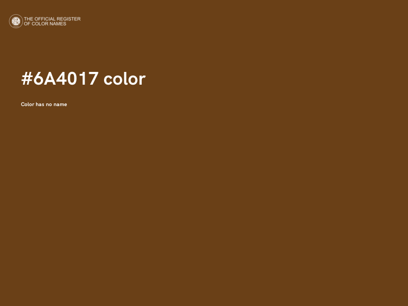 #6A4017 color image