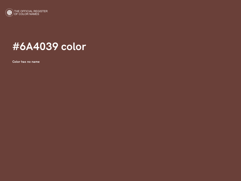 #6A4039 color image