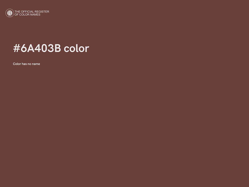 #6A403B color image