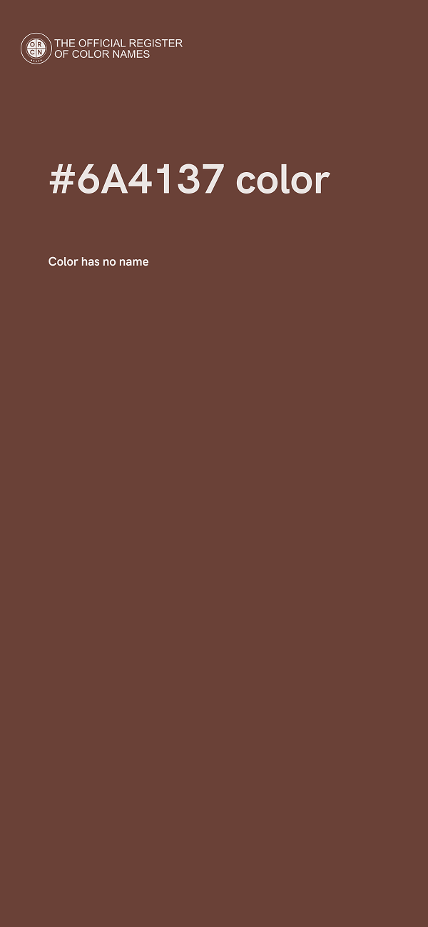 #6A4137 color image