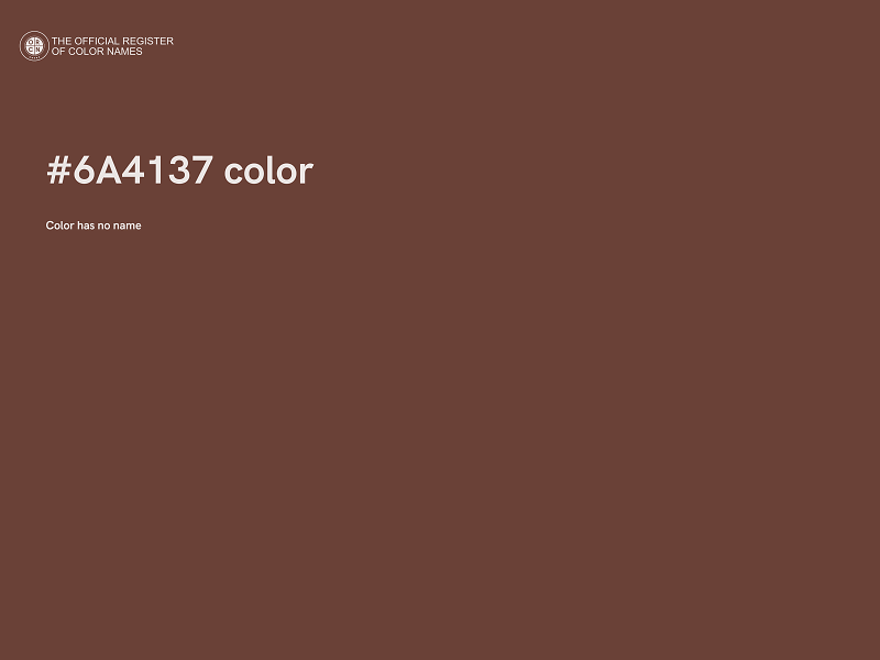 #6A4137 color image
