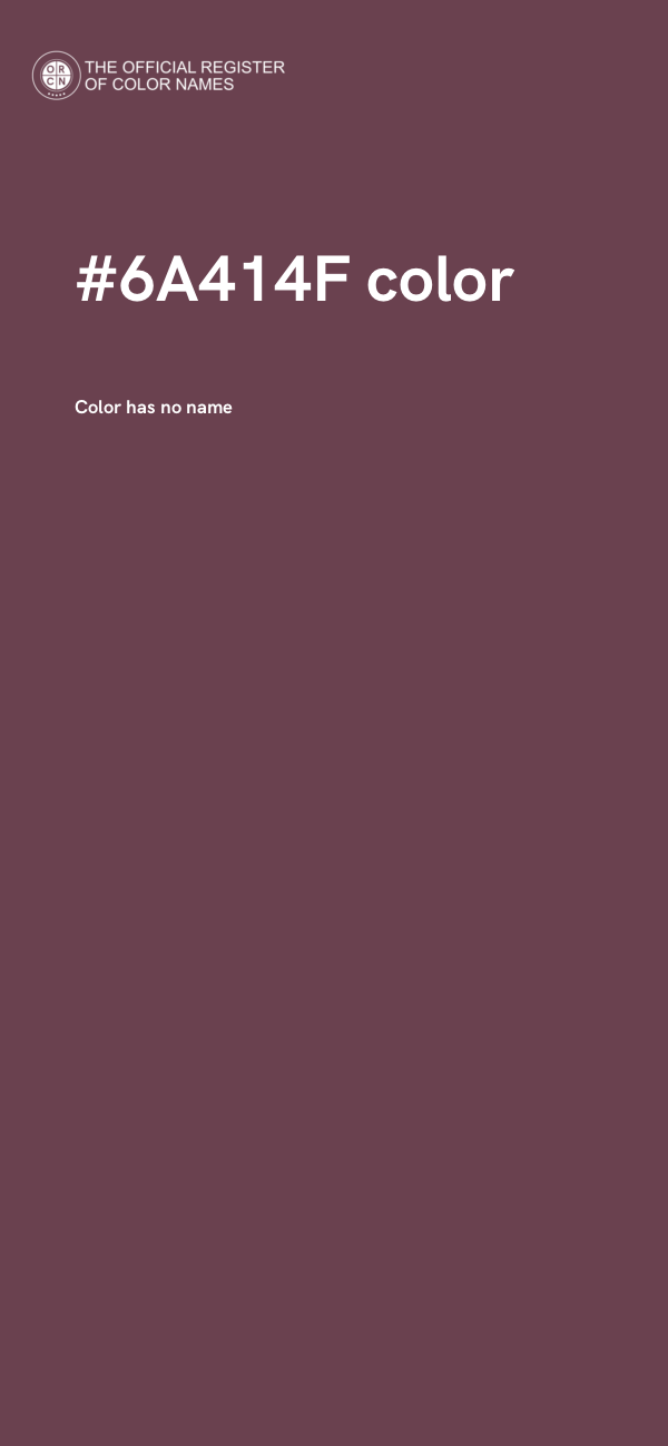 #6A414F color image