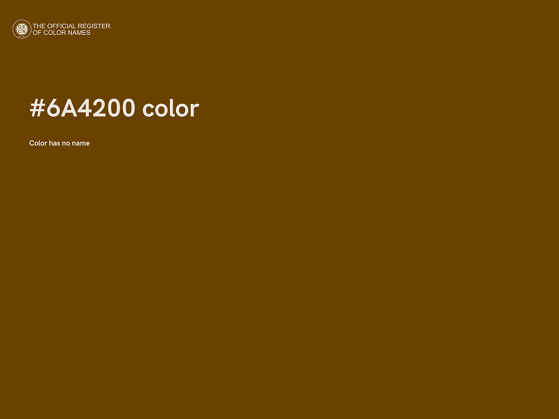 #6A4200 color image