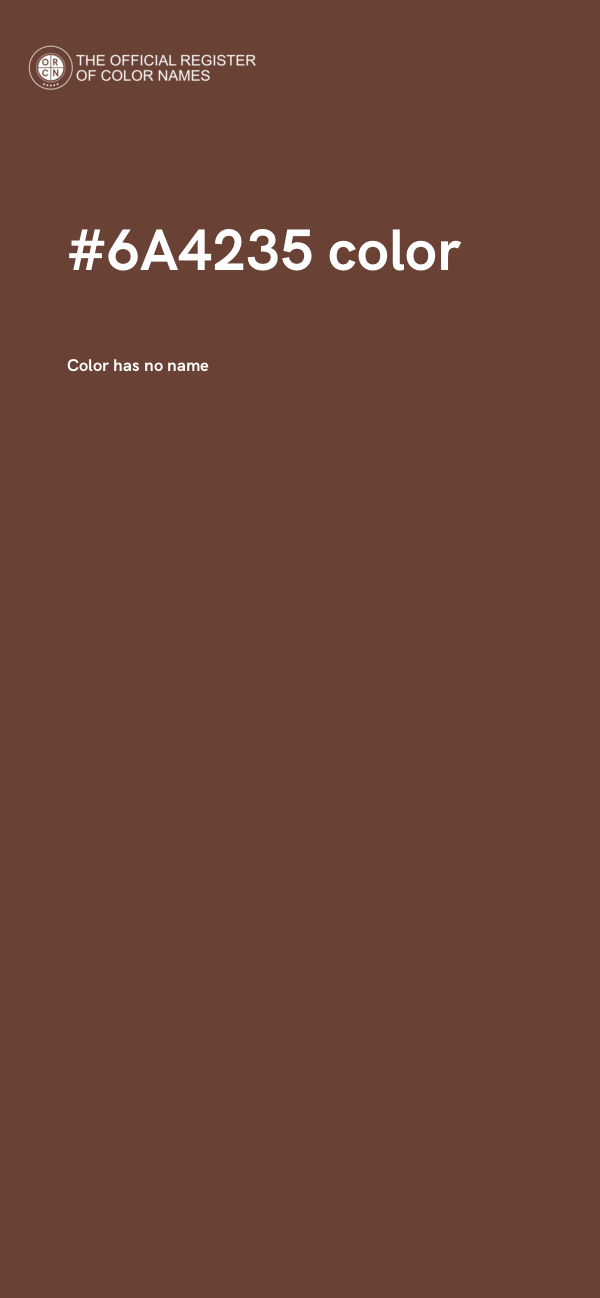 #6A4235 color image