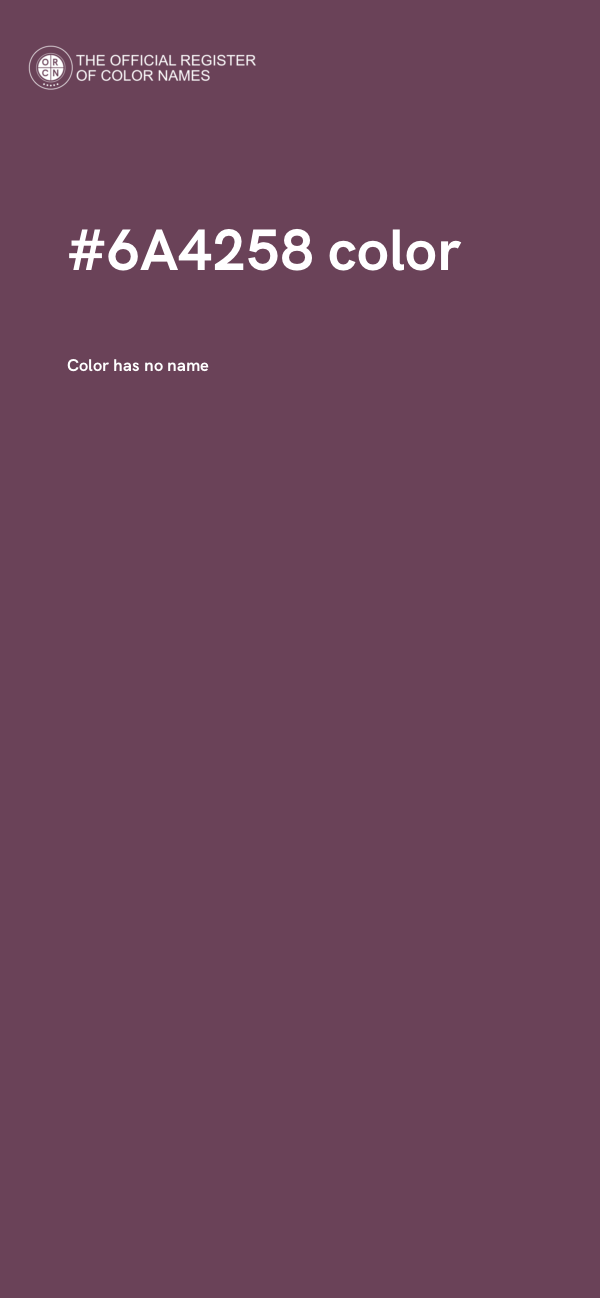 #6A4258 color image