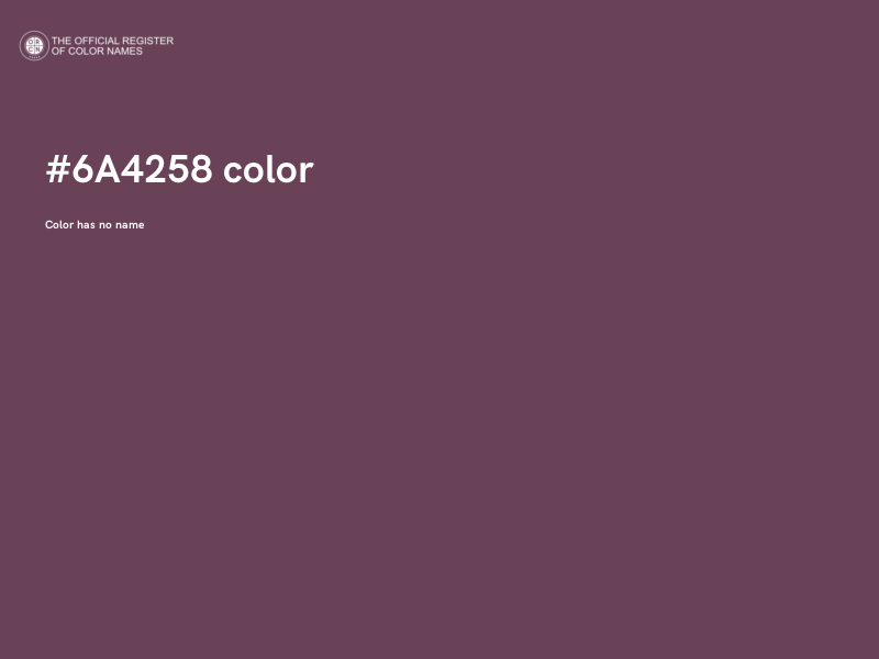#6A4258 color image
