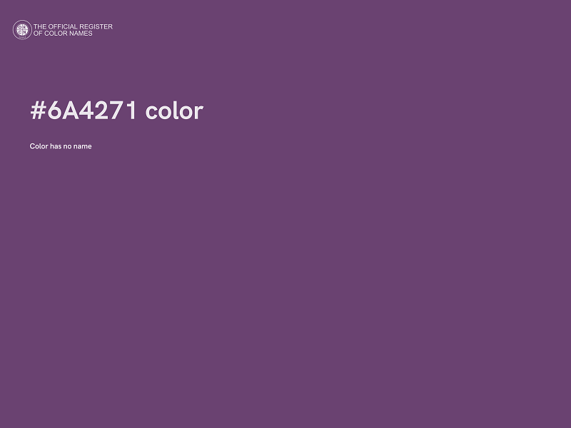 #6A4271 color image