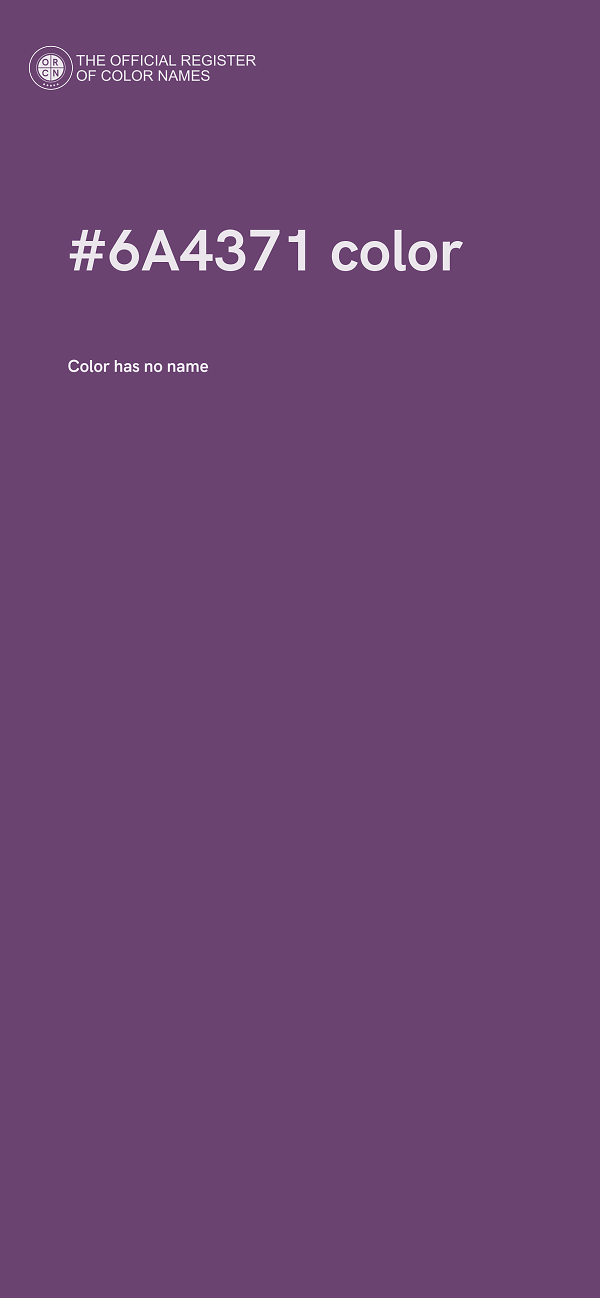 #6A4371 color image
