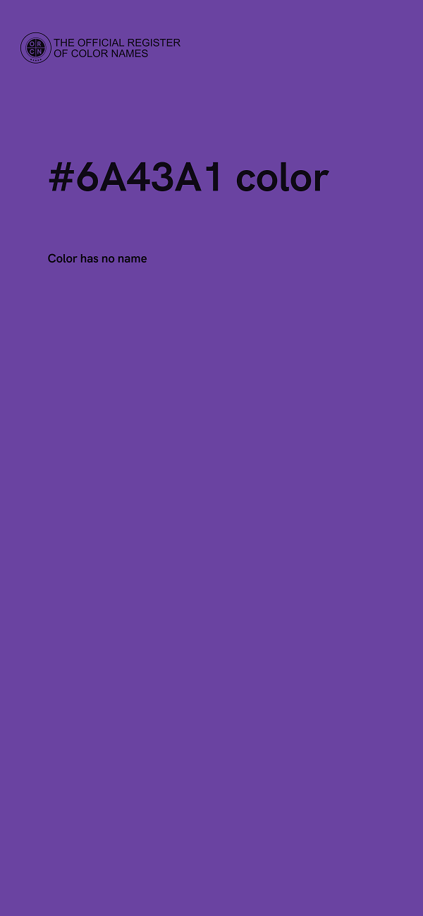 #6A43A1 color image