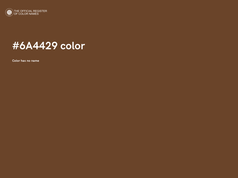 #6A4429 color image