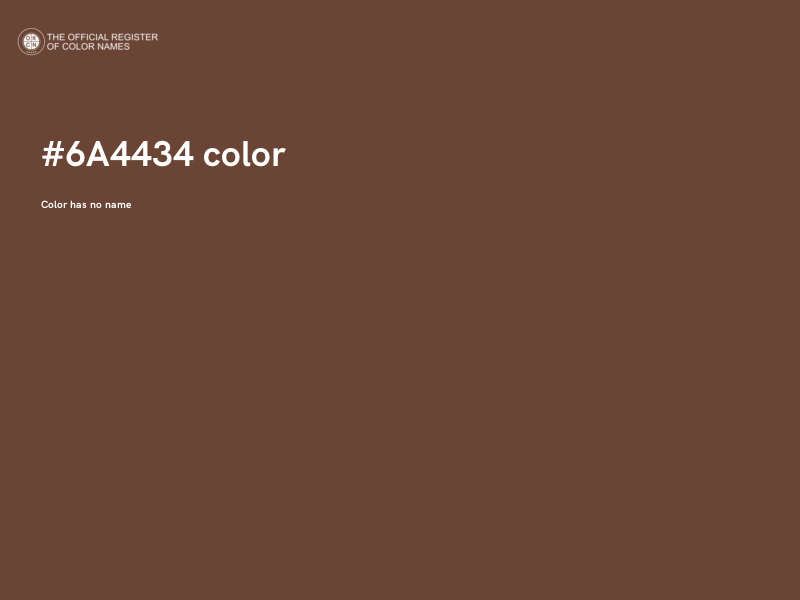 #6A4434 color image