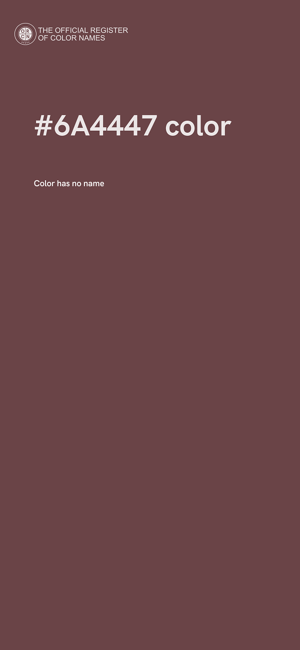 #6A4447 color image