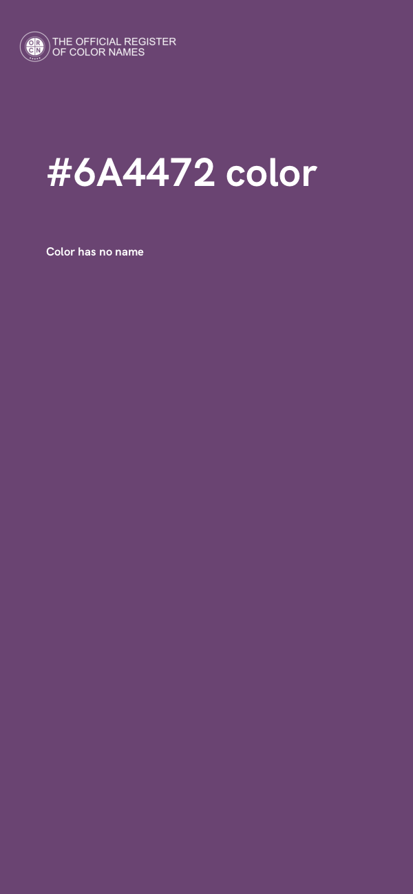 #6A4472 color image