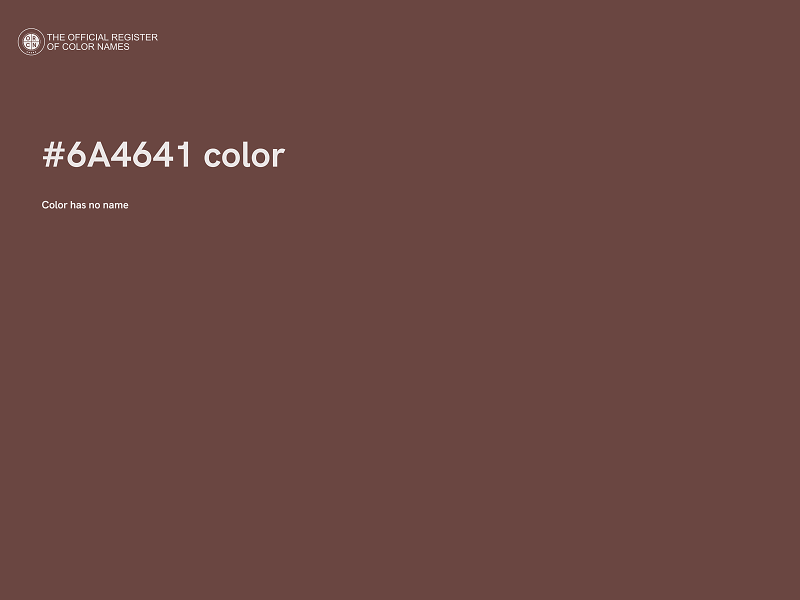 #6A4641 color image