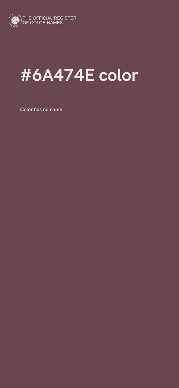 #6A474E color image