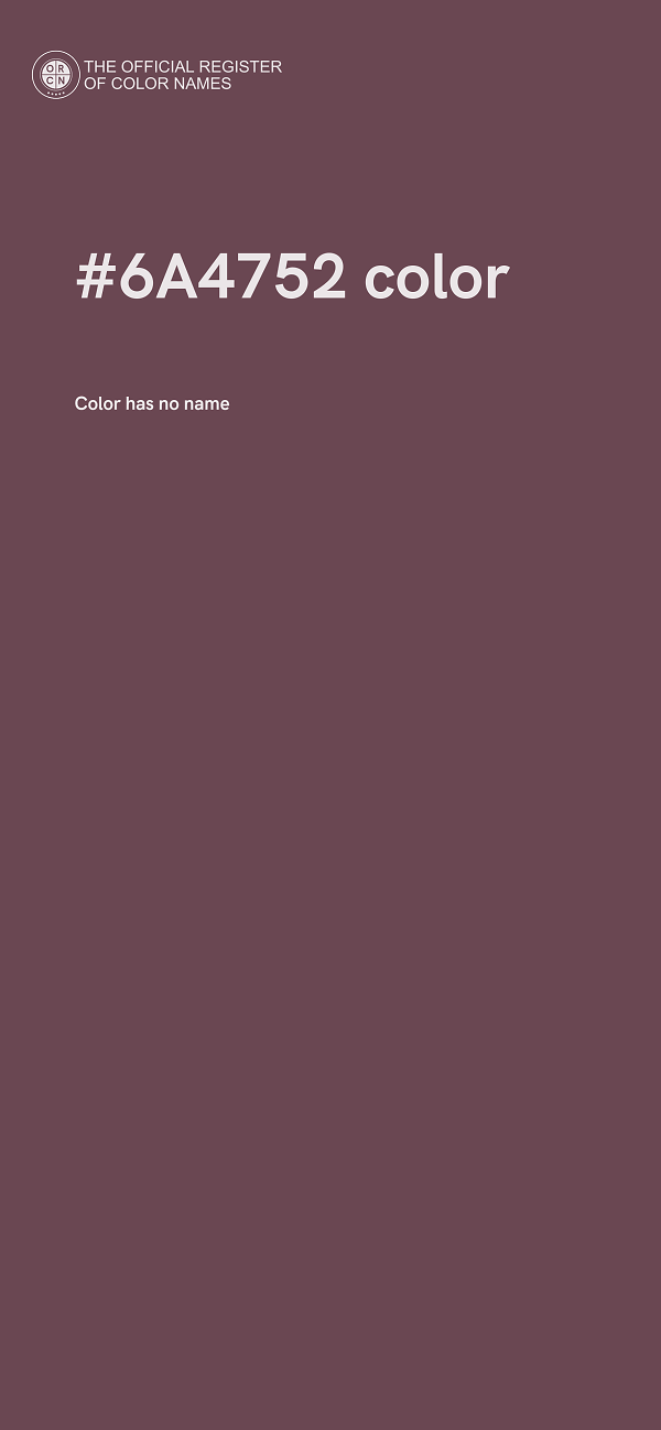 #6A4752 color image