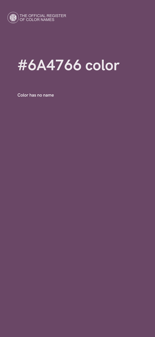 #6A4766 color image