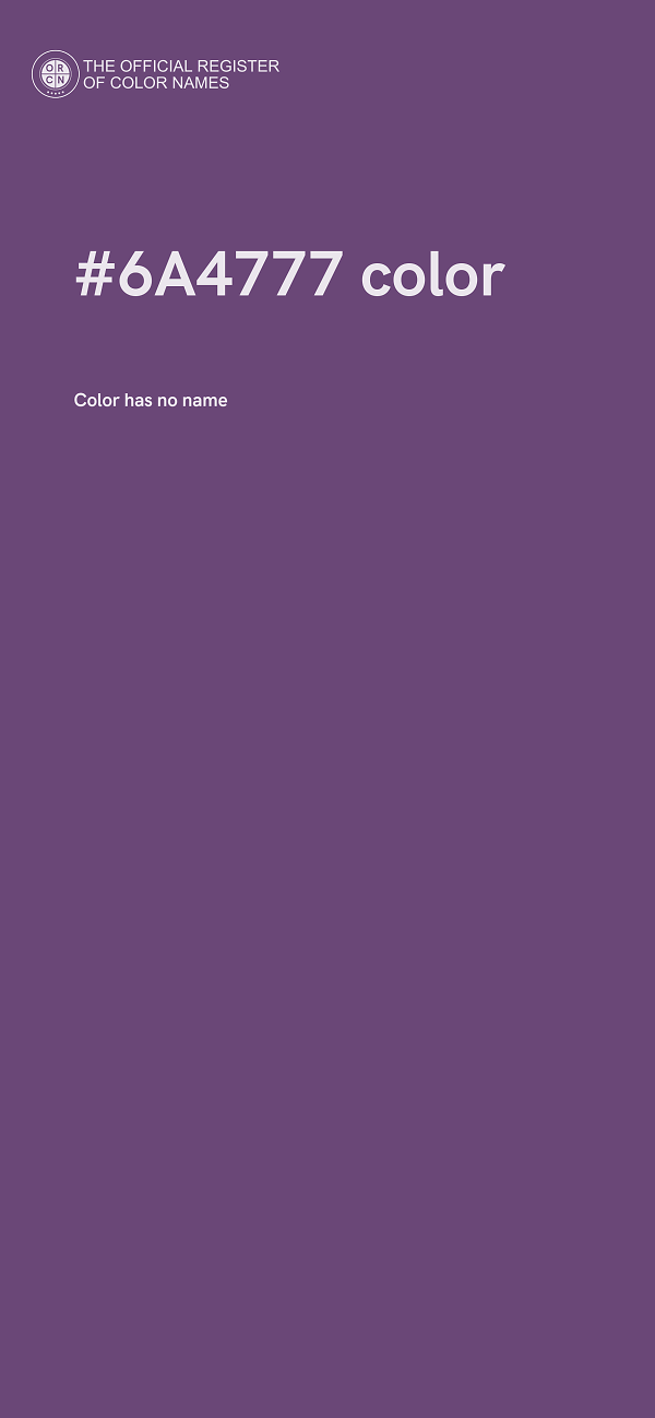 #6A4777 color image