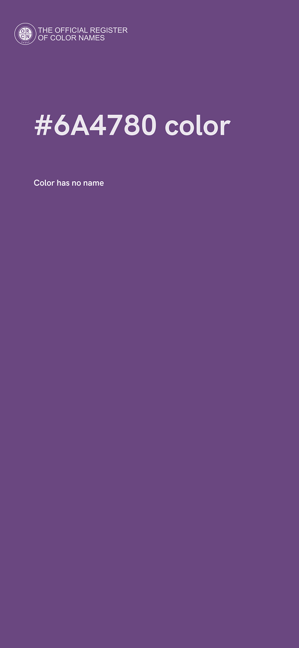 #6A4780 color image