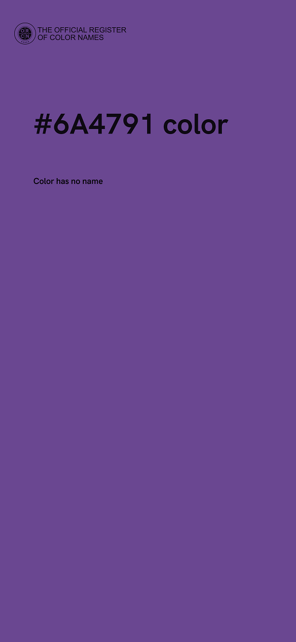 #6A4791 color image