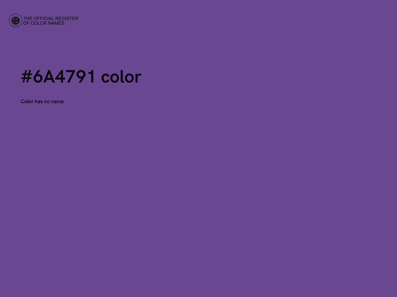 #6A4791 color image