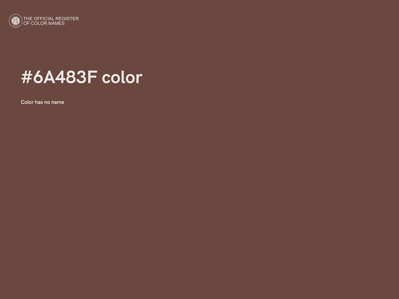#6A483F color image