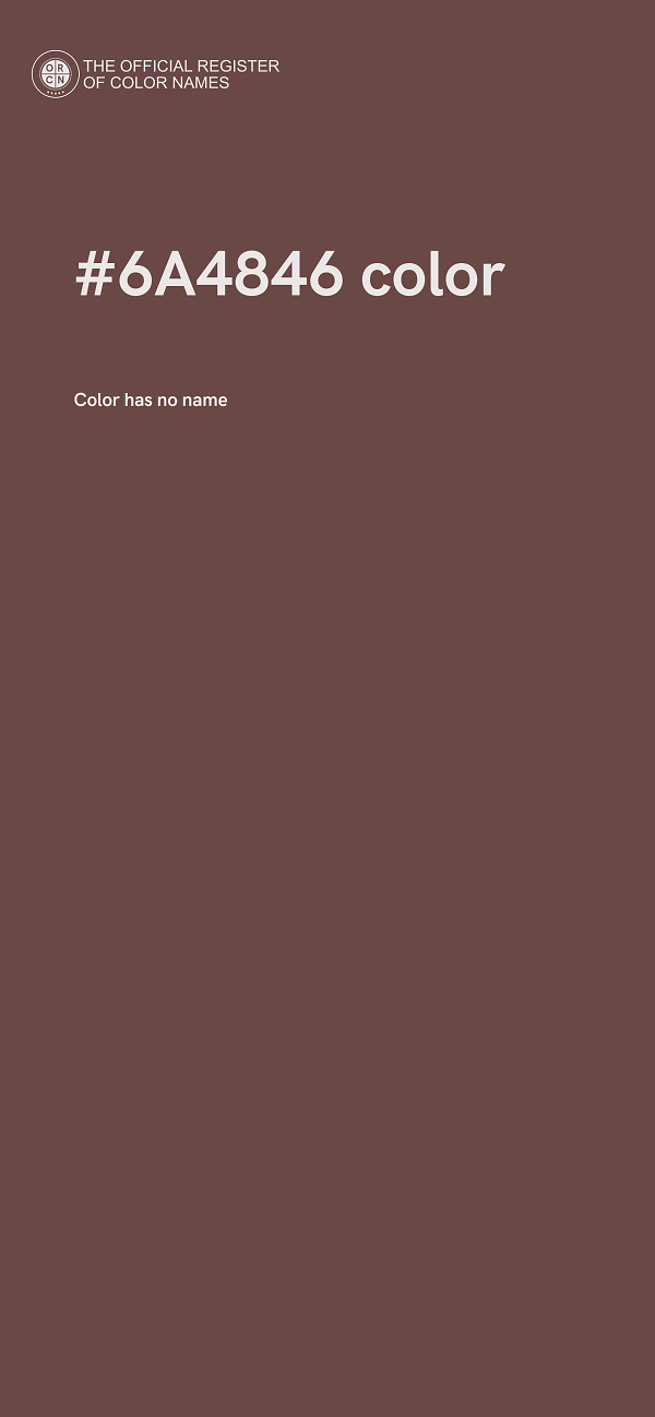 #6A4846 color image