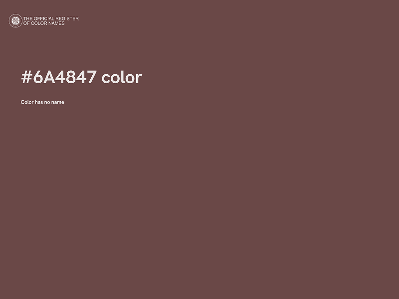 #6A4847 color image