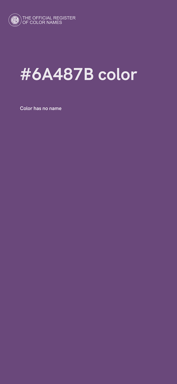 #6A487B color image