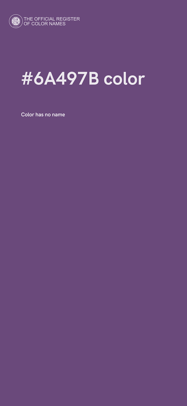 #6A497B color image