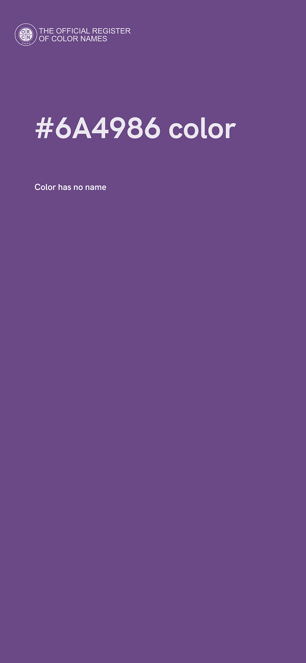 #6A4986 color image