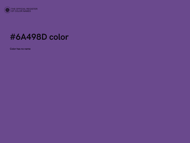 #6A498D color image