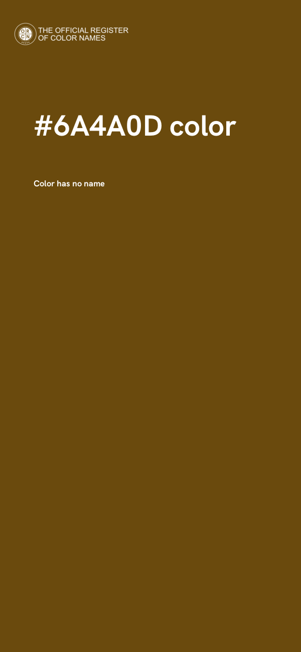 #6A4A0D color image