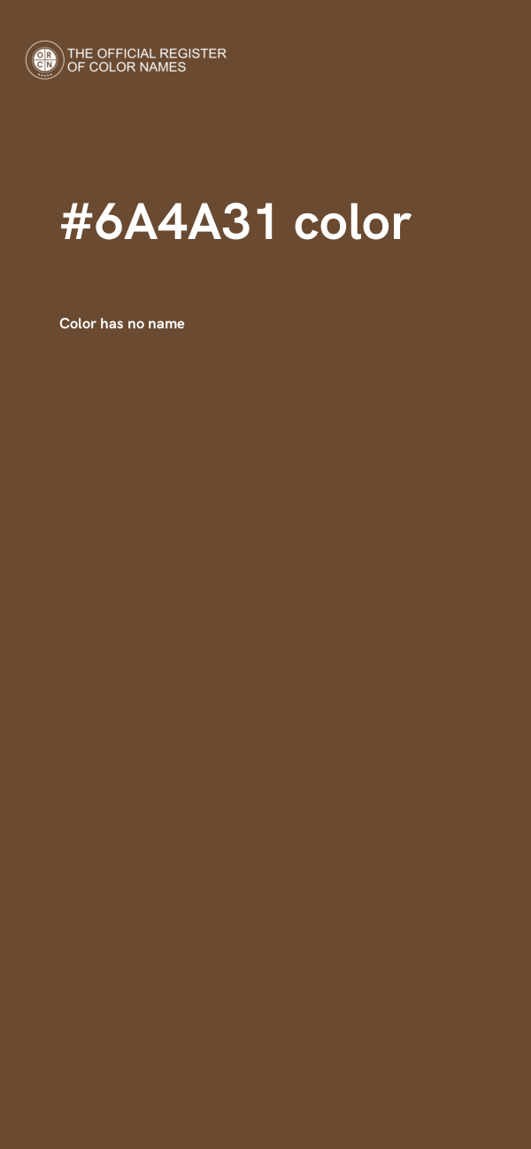 #6A4A31 color image
