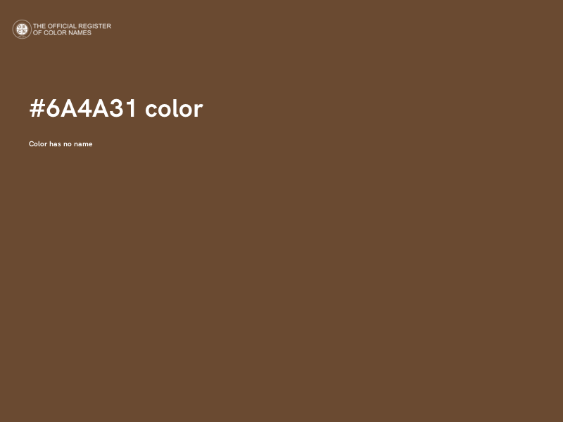#6A4A31 color image