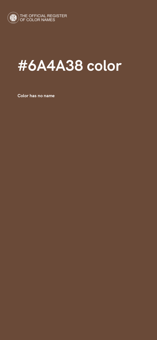 #6A4A38 color image