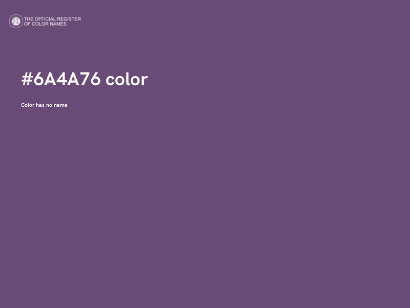 #6A4A76 color image