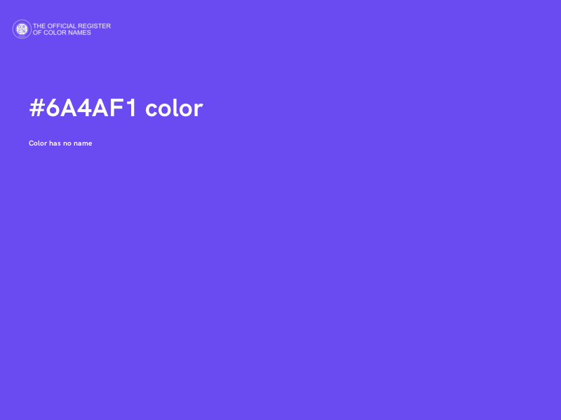 #6A4AF1 color image