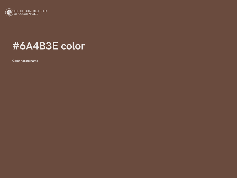 #6A4B3E color image