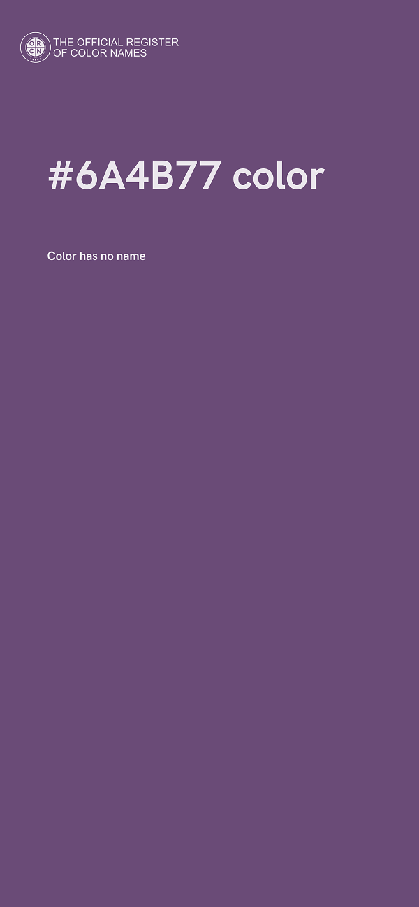 #6A4B77 color image