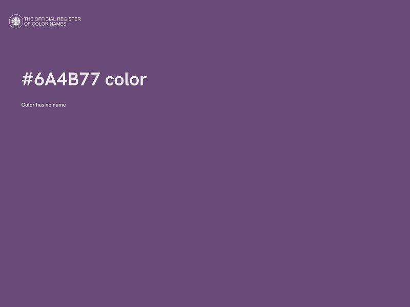 #6A4B77 color image