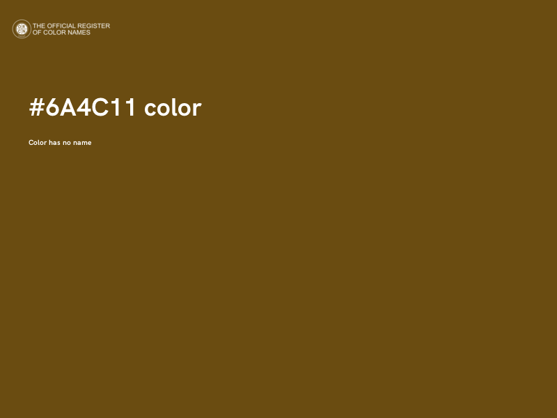 #6A4C11 color image