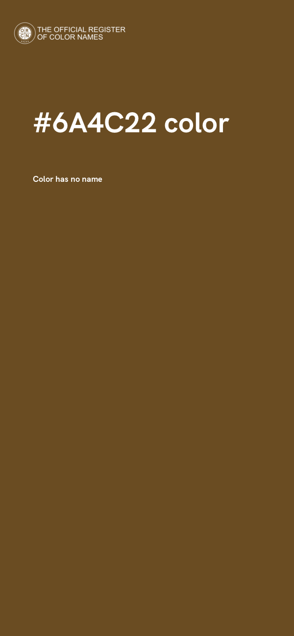 #6A4C22 color image