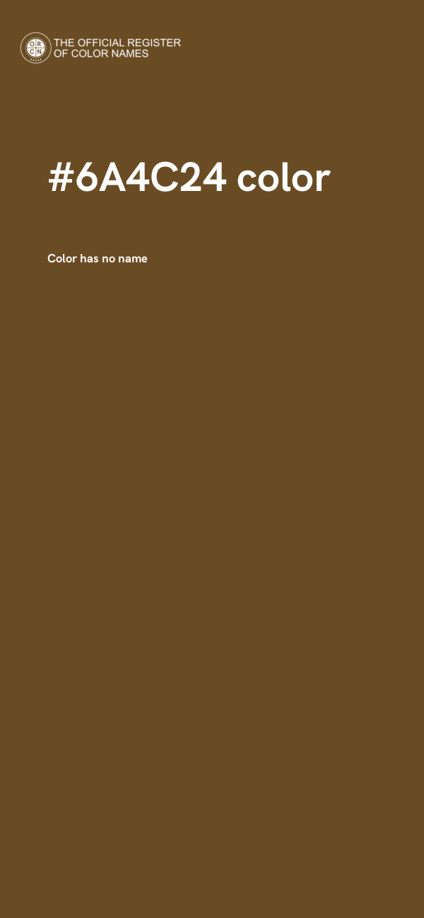 #6A4C24 color image