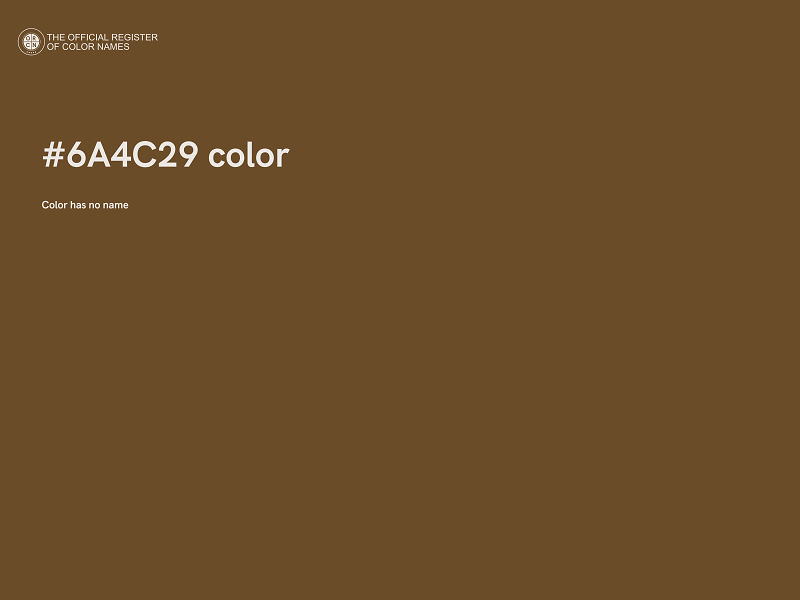 #6A4C29 color image