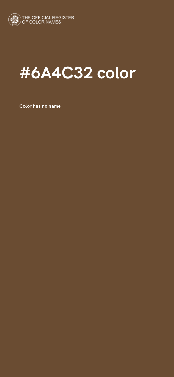 #6A4C32 color image