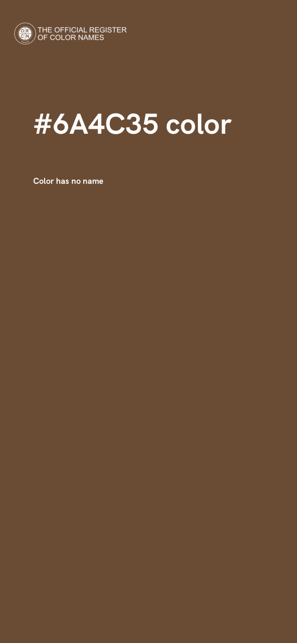 #6A4C35 color image