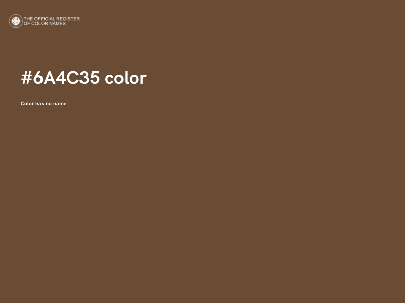#6A4C35 color image